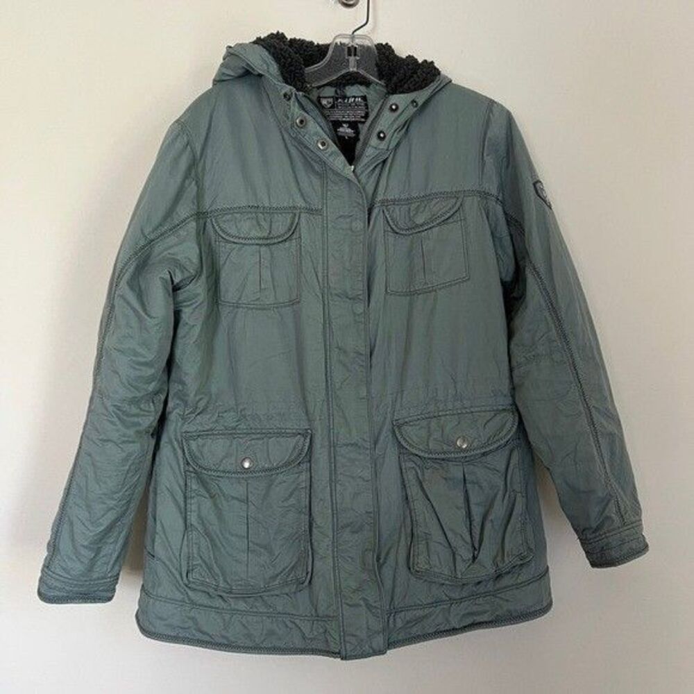 Women's Kuhl Projekt Luna size L Large jacket sherpa fleece lined coat grey gree